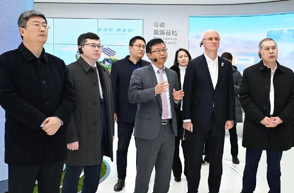 安徽DB旗舰厅翻译负责人陪同哈萨克斯坦第一副总理罗曼·斯克利亚尔访问阳光新能源